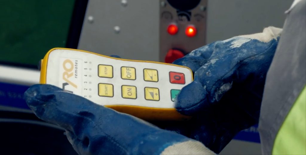 Guantes de trabajo bomba de hormigón mando a distancia